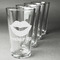 Lips (Pucker Up) Set of Four Engraved Pint Glasses - Set View
