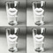 Lips (Pucker Up) Set of Four Engraved Beer Glasses - Individual View
