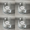 Lips (Pucker Up)  Set of Four Personalized Stemless Wineglasses (Approval)