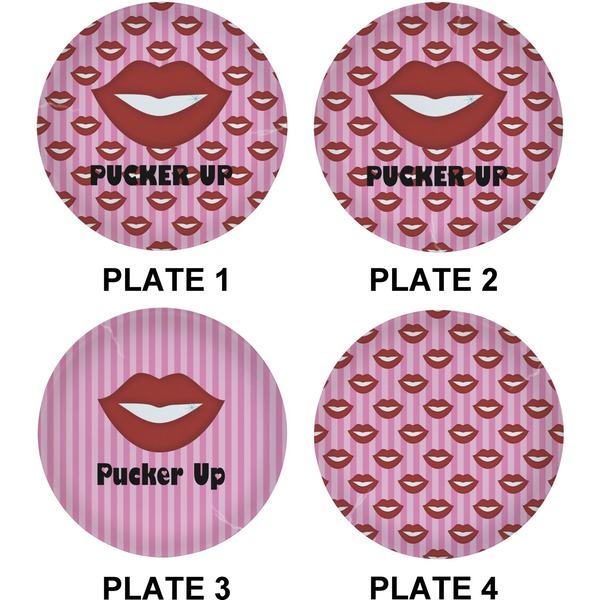 Lips (Pucker Up)  Set of Lunch / Dinner Plates (Approval)