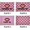 Lips (Pucker Up)  Set of Rectangular Appetizer / Dessert Plates (Approval)
