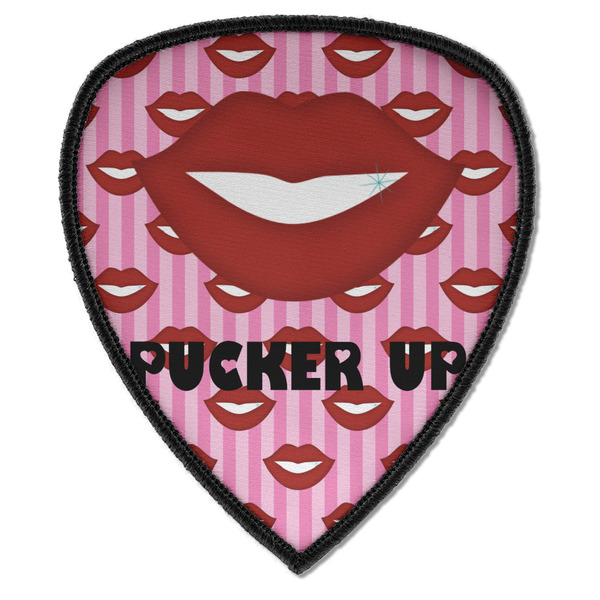 Custom Lips (Pucker Up) Iron on Shield Patch A