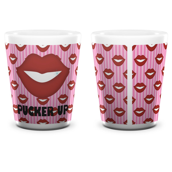 Lips (Pucker Up) Shot Glass - White - APPROVAL