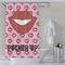 Lips (Pucker Up) Shower Curtain Lifestyle