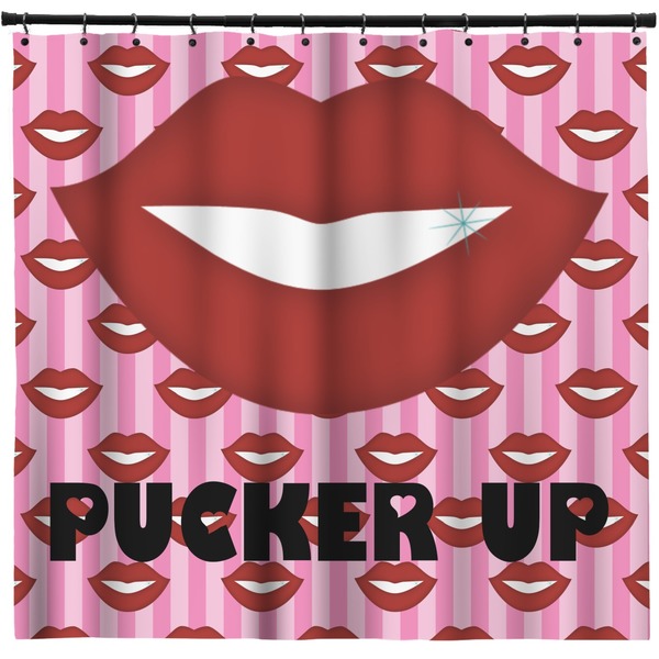 Custom Lips (Pucker Up) Shower Curtain - 71" x 74"