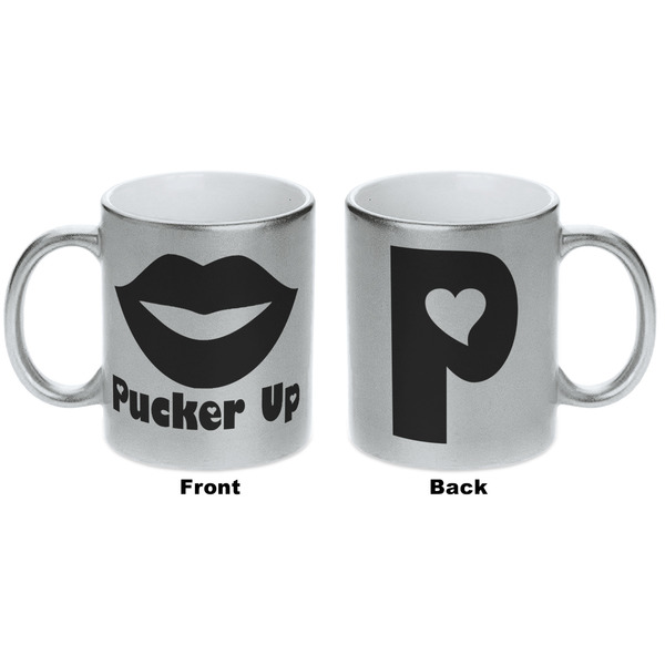 Lips (Pucker Up) Silver Mug - Approval