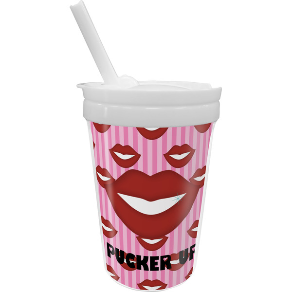 Custom Lips (Pucker Up) Sippy Cup with Straw