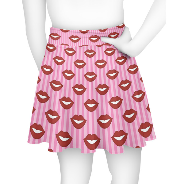 Lips (Pucker Up) Skater Skirt - Back