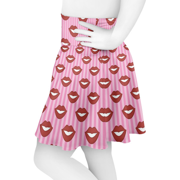 Lips (Pucker Up) Skater Skirt - Side