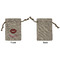 Lips (Pucker Up) Small Burlap Gift Bag - Front Approval