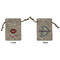 Lips (Pucker Up) Small Burlap Gift Bag - Front and Back
