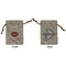 Lips (Pucker Up) Small Burlap Gift Bag - Front & Back