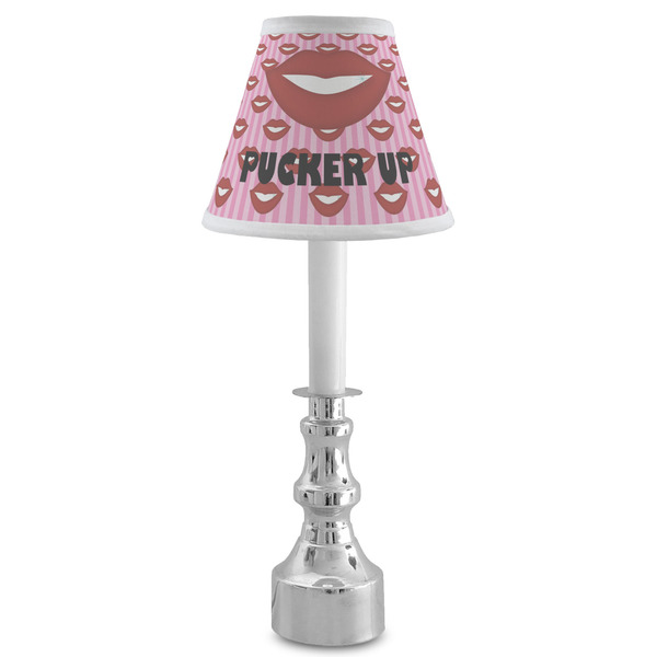 Lips (Pucker Up) Small Chandelier Lamp - LIFESTYLE (on candle stick)
