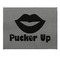 Lips (Pucker Up) Small Engraved Gift Box with Leather Lid - Approval