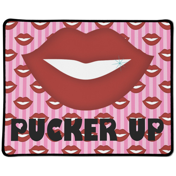 Custom Lips (Pucker Up) Large Gaming Mouse Pad - 12.5" x 10"