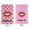 Lips (Pucker Up) Small Laundry Bag - Front & Back View