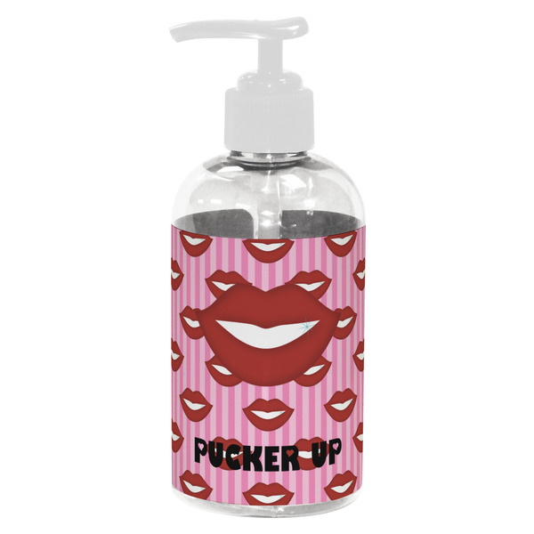 Custom Lips (Pucker Up) Plastic Soap / Lotion Dispenser (8 oz - Small - White)