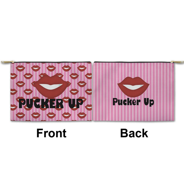 Lips (Pucker Up) Small Zipper Pouch Approval (Front and Back)