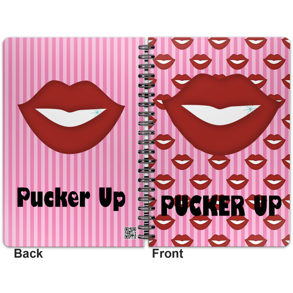 Lips (Pucker Up) Spiral Journal 7 x 10 - Apvl