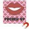 Lips (Pucker Up)  Square Car Magnet