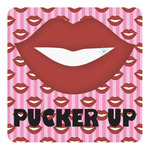 Lips (Pucker Up) Square Decal - Large