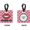 Lips (Pucker Up)  Square Luggage Tag (Front + Back)