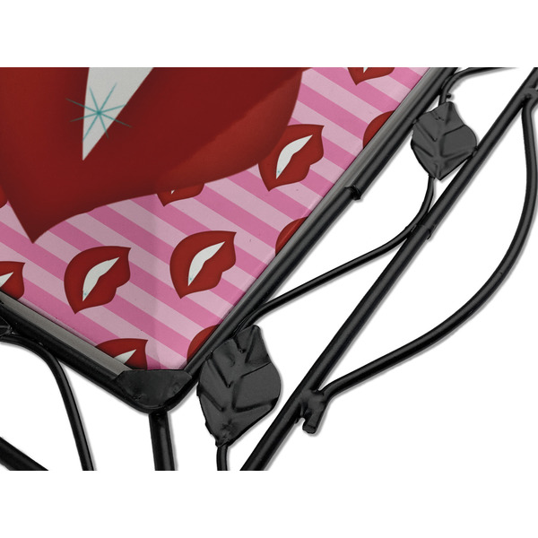 Lips (Pucker Up) Square Trivet - Detail