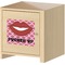 Lips (Pucker Up) Square Wall Decal on Wooden Cabinet