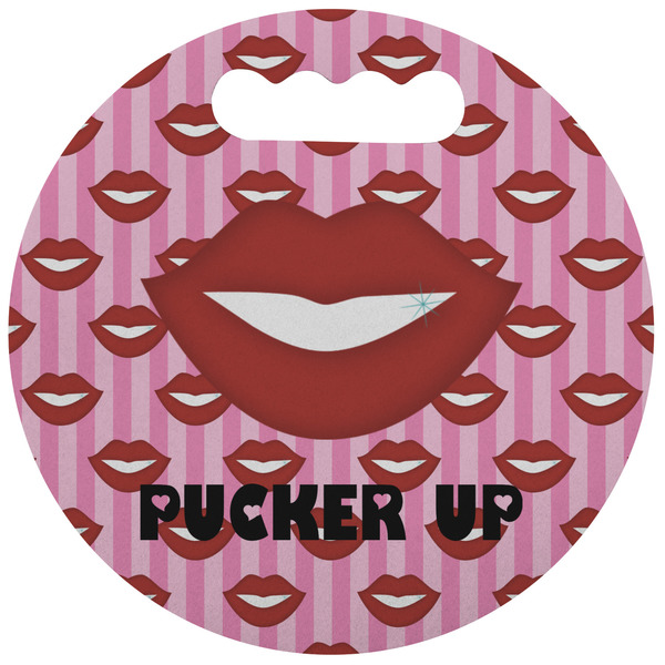 Custom Lips (Pucker Up) Stadium Cushion (Round)