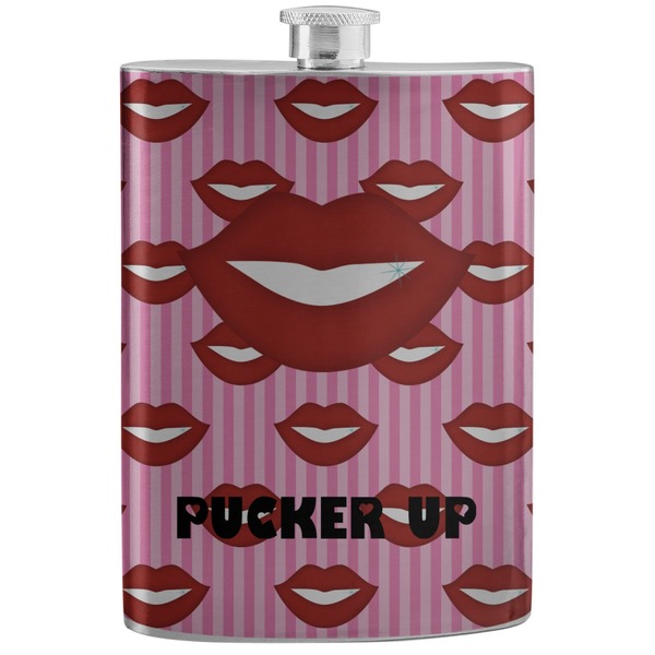 Custom Lips (Pucker Up) Stainless Steel Flask