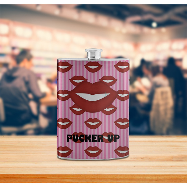 Lips (Pucker Up) Stainless Steel Flask - LIFESTYLE 2