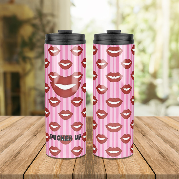 Lips (Pucker Up) Stainless Steel Tumbler - Lifestyle