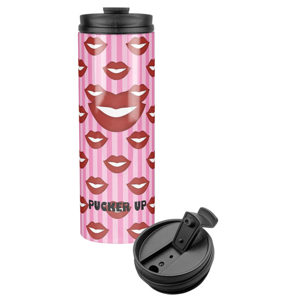 Custom Lips (Pucker Up) Stainless Steel Skinny Tumbler