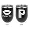 Lips (Pucker Up) Stainless Wine Tumblers - Black - Double Sided - Approval