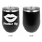 Lips (Pucker Up) Stainless Wine Tumblers - Black - Single Sided - Approval