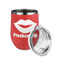 Lips (Pucker Up) Stainless Wine Tumblers - Coral - Single Sided - Alt View