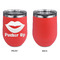 Lips (Pucker Up) Stainless Wine Tumblers - Coral - Single Sided - Approval