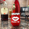 Lips (Pucker Up) Stainless Wine Tumblers - Red - Single Sided - In Context
