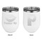 Lips (Pucker Up) Stainless Wine Tumblers - White - Double Sided - Approval