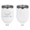 Lips (Pucker Up) Stainless Wine Tumblers - White - Single Sided - Approval