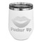 Lips (Pucker Up) Stainless Wine Tumblers - White - Single Sided - Front