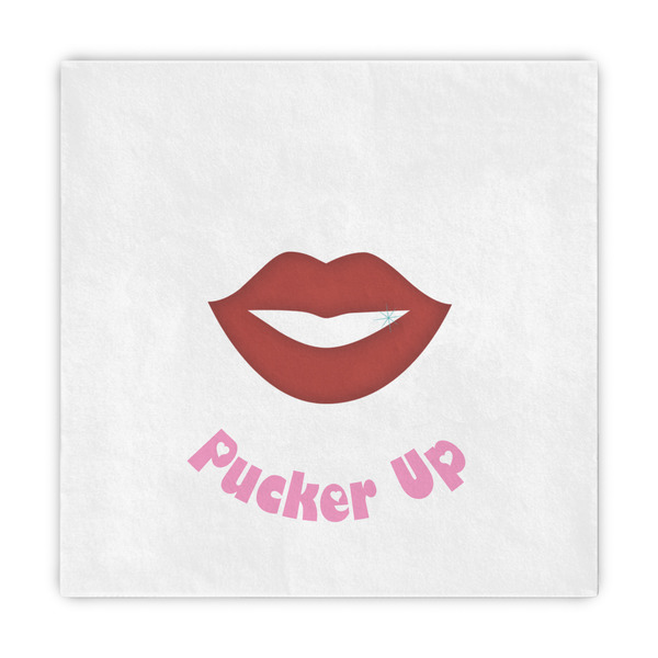 Custom Lips (Pucker Up) Decorative Paper Napkins