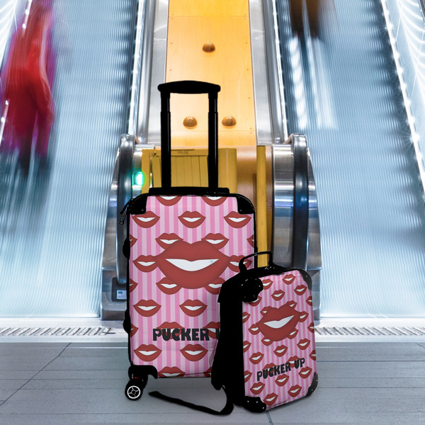 Lips (Pucker Up) Suitcase Set 4 - IN CONTEXT