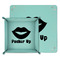 Lips (Pucker Up) Teal Faux Leather Valet Trays - PARENT MAIN