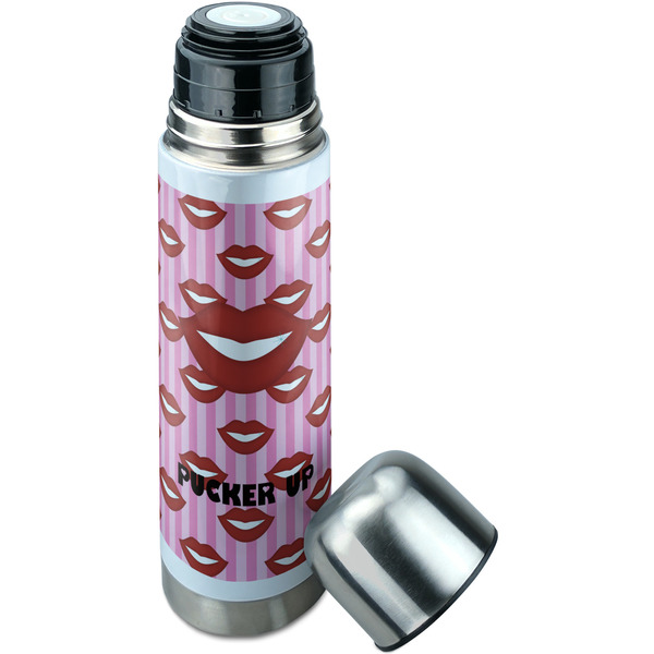 Lips (Pucker Up) Thermos - Lid Off