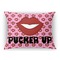 Lips (Pucker Up) Throw Pillow (Rectangular - 12x16)
