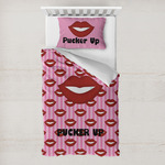 Lips (Pucker Up) Toddler Bedding Set - With Pillowcase