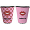 Lips (Pucker Up) Trash Can Black - Front and Back - Apvl