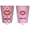 Lips (Pucker Up) Trash Can White - Front and Back - Apvl