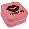 Lips (Pucker Up) Travel Jewelry Boxes - Leather - Pink - Angled View